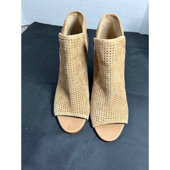 Sam Edelman  Easton Brown Suede peep toe Booties Size 9.5 - Picture 4 of 8
